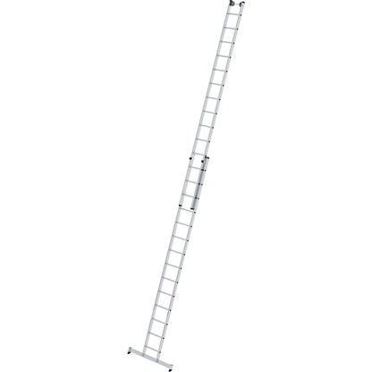 Height adjustable lean-to ladder, extension ladder, 2-part, 2 x 14 rungs, with nivello® support.