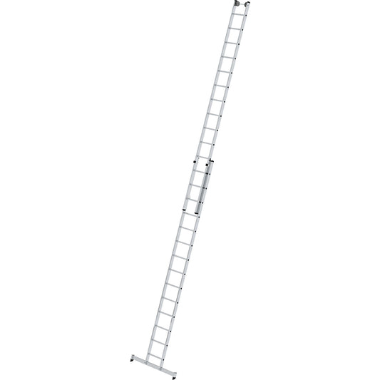 Height adjustable lean-to ladder, extension ladder, 2-part, 2 x 14 rungs, with nivello® support.