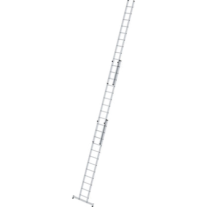 Height adjustable lean-to ladder, extension ladder, 3-part with nivello® support, 3 x 12 rungs.