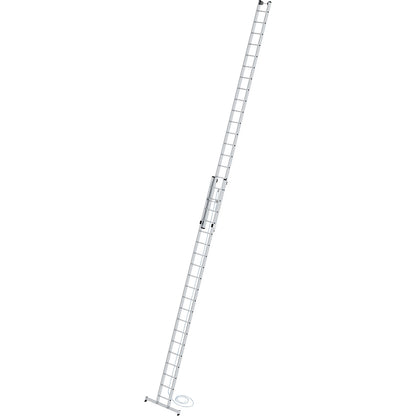 Height adjustable lean-to ladder, rope operated extension ladder, 2-part with nivello® support, 2 x 20 rungs.