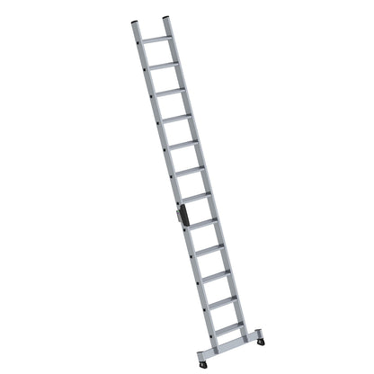 Lean to ladder with steps, professional version, width 420 mm, 12 steps, with nivello® support.