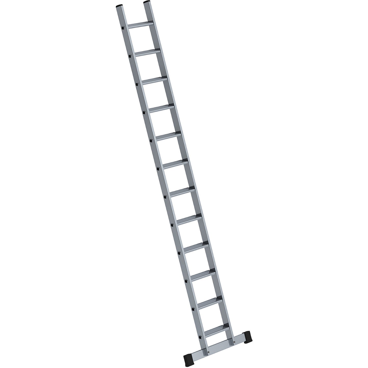 Lean to ladder with steps, width 350 mm, 12 steps, with nivello® support.