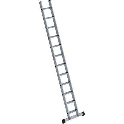 Lean to ladder with steps, width 350 mm, 12 steps, with nivello® support.