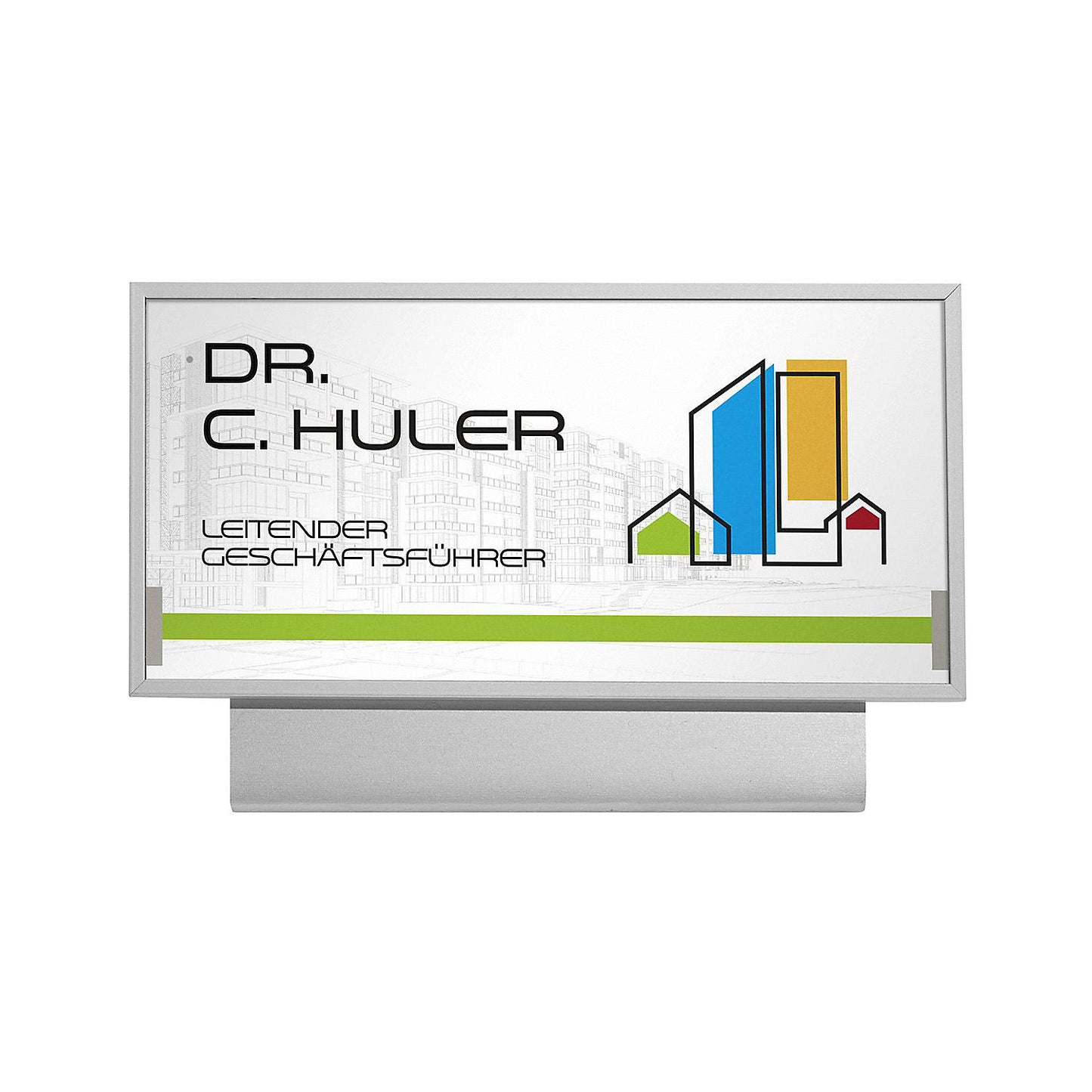 MADRID Silver Line™ tabletop stand, HxW 75.5 x 150.5 mm, with felt pad.