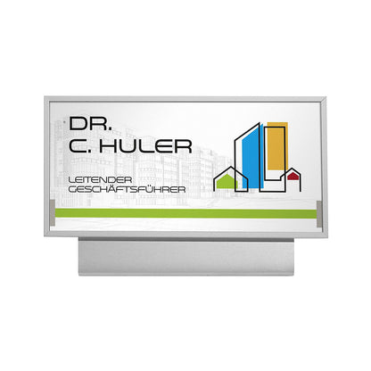 MADRID Silver Line™ tabletop stand, HxW 75.5 x 150.5 mm, with felt pad.