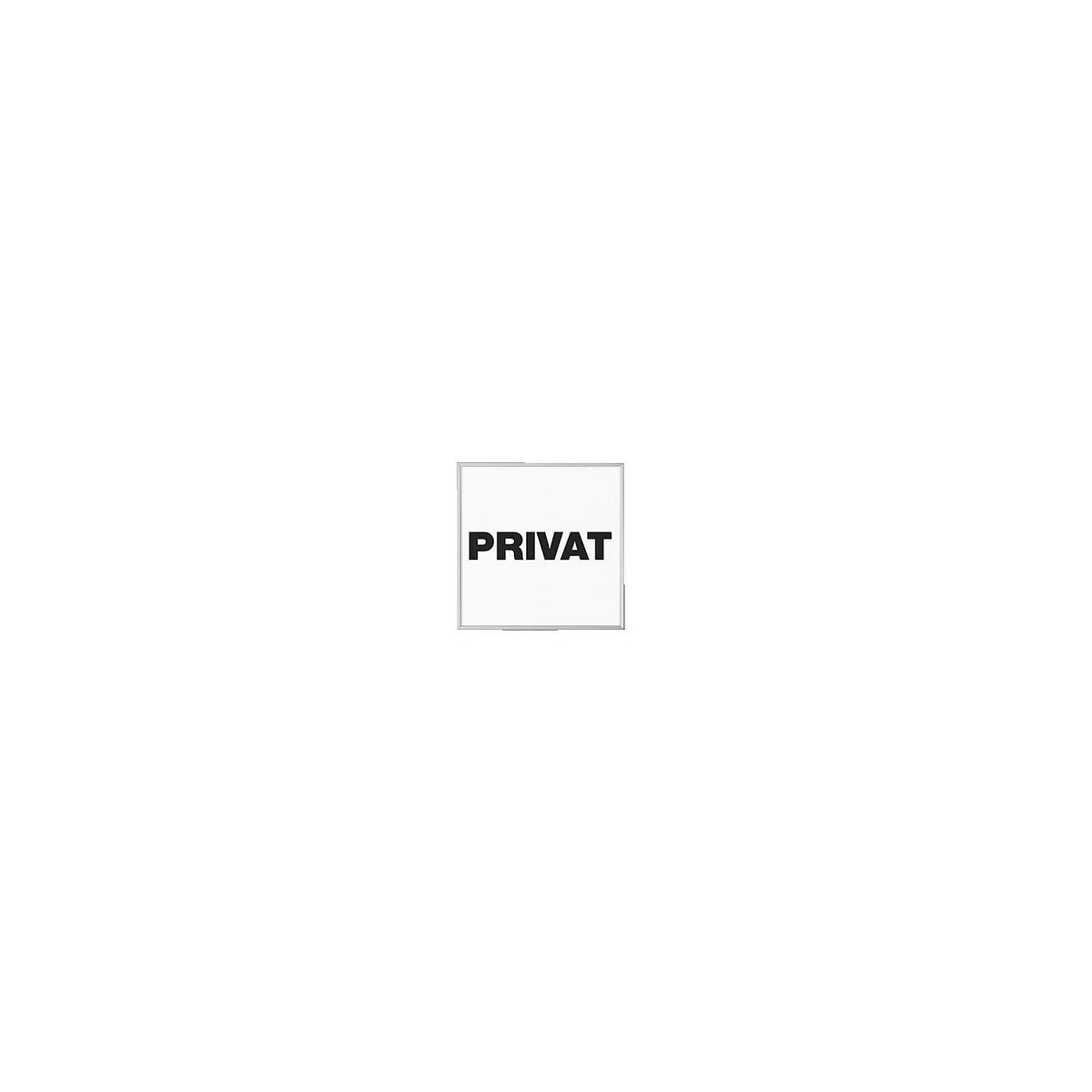 MADRID Silver Line™ door sign, pictogram HxW 120 x 120 mm, private.