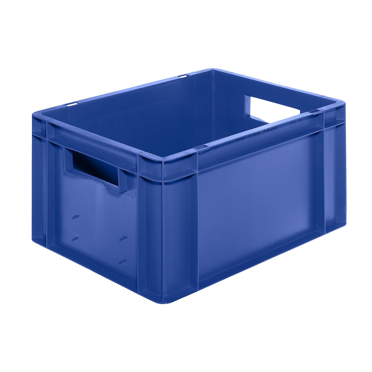 Euro stacking container, closed walls and base, LxWxH 400 x 300 x 210 mm, blue, pack of 5.