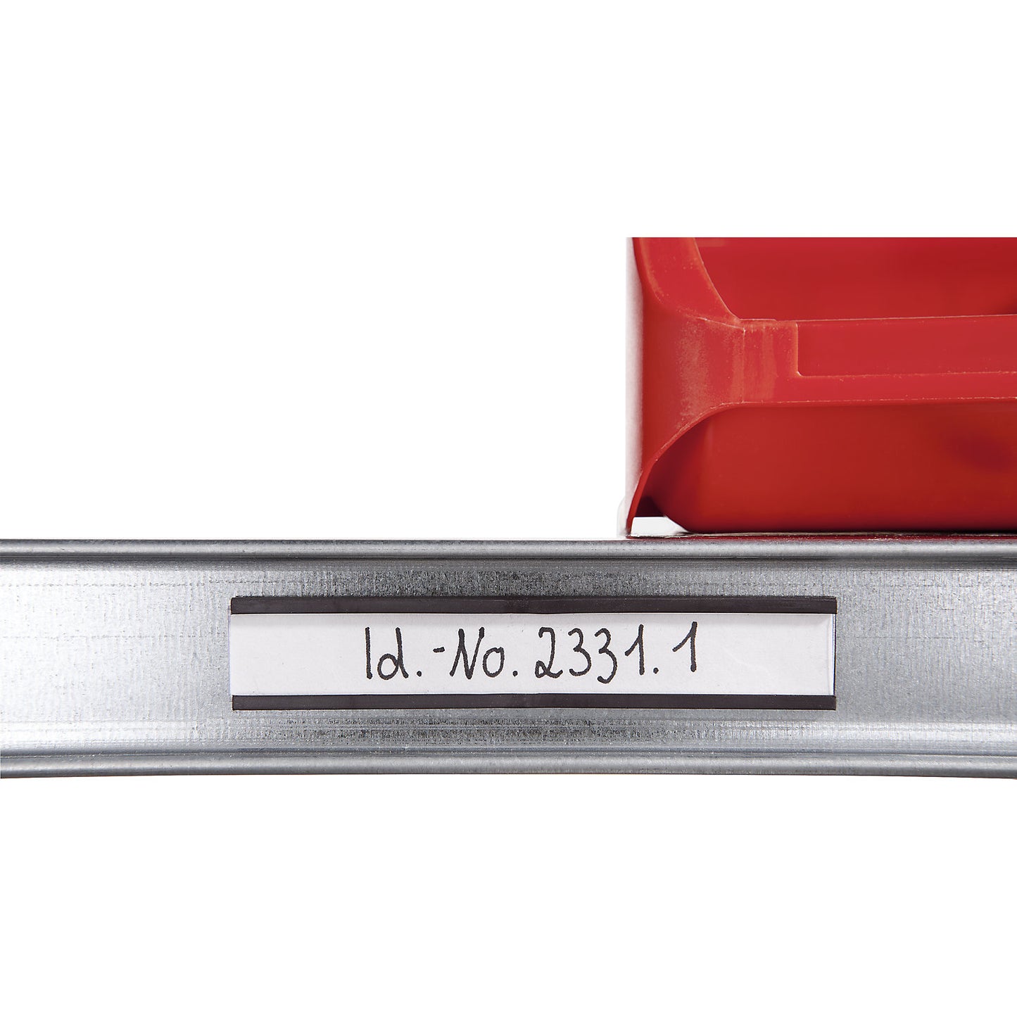 Label frames, magnetic, black, HxW 30 x 500 mm, pack of 20.