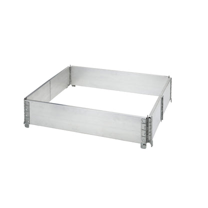 Aluminium stacking frame, with 6 hinges, for pallets 1200 x 800 mm, pack of 2.