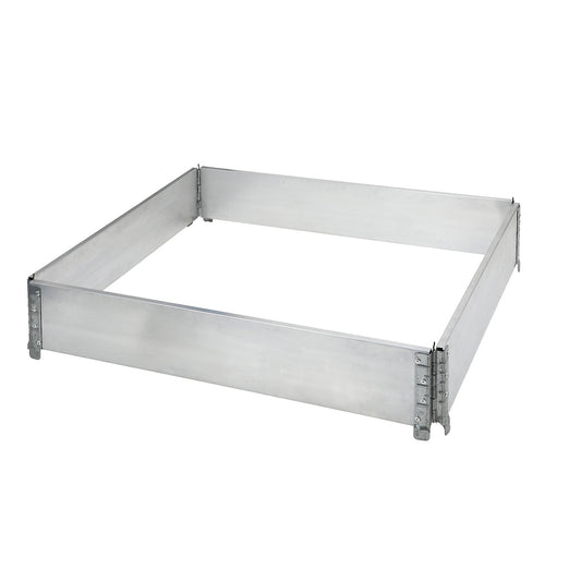 Aluminium stacking frame, with 4 hinges, for pallets 1200 x 800 mm, pack of 2.
