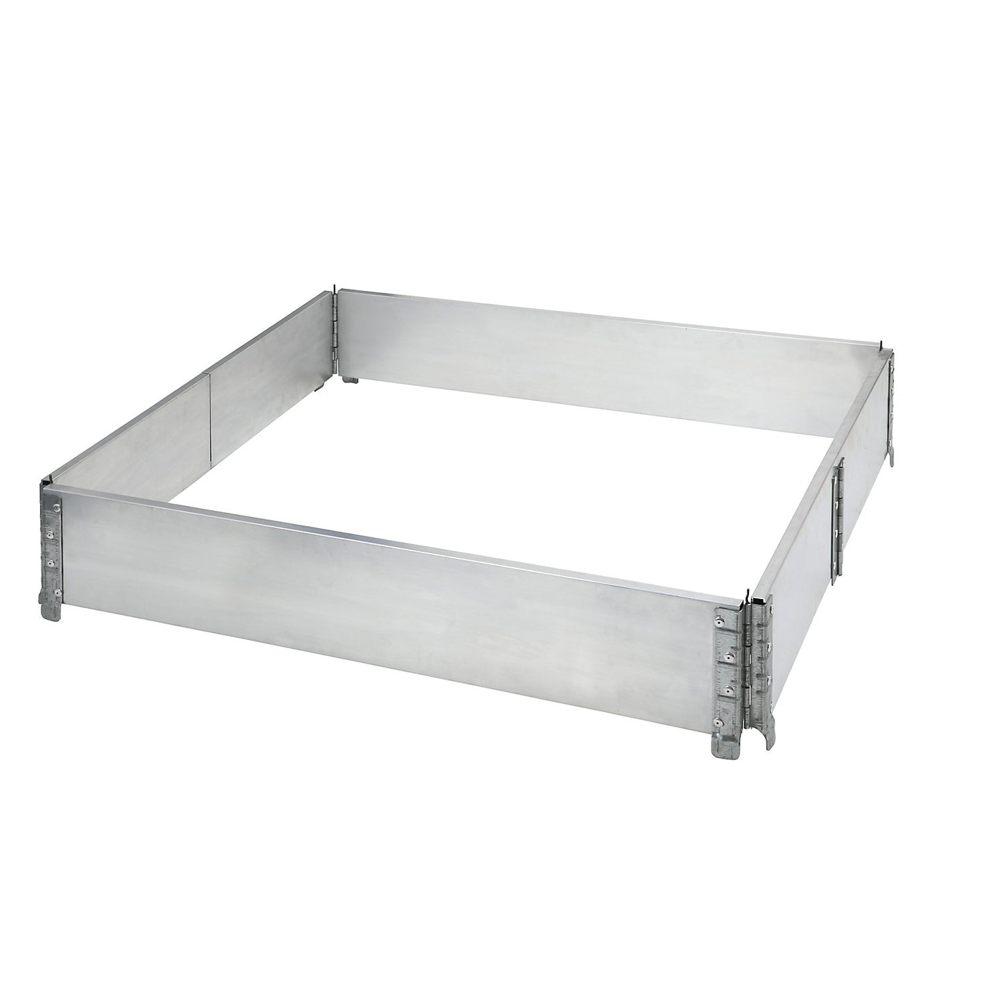 Aluminium stacking frame, with 6 hinges, for 1200 x 1000 mm pallets, pack of 2.
