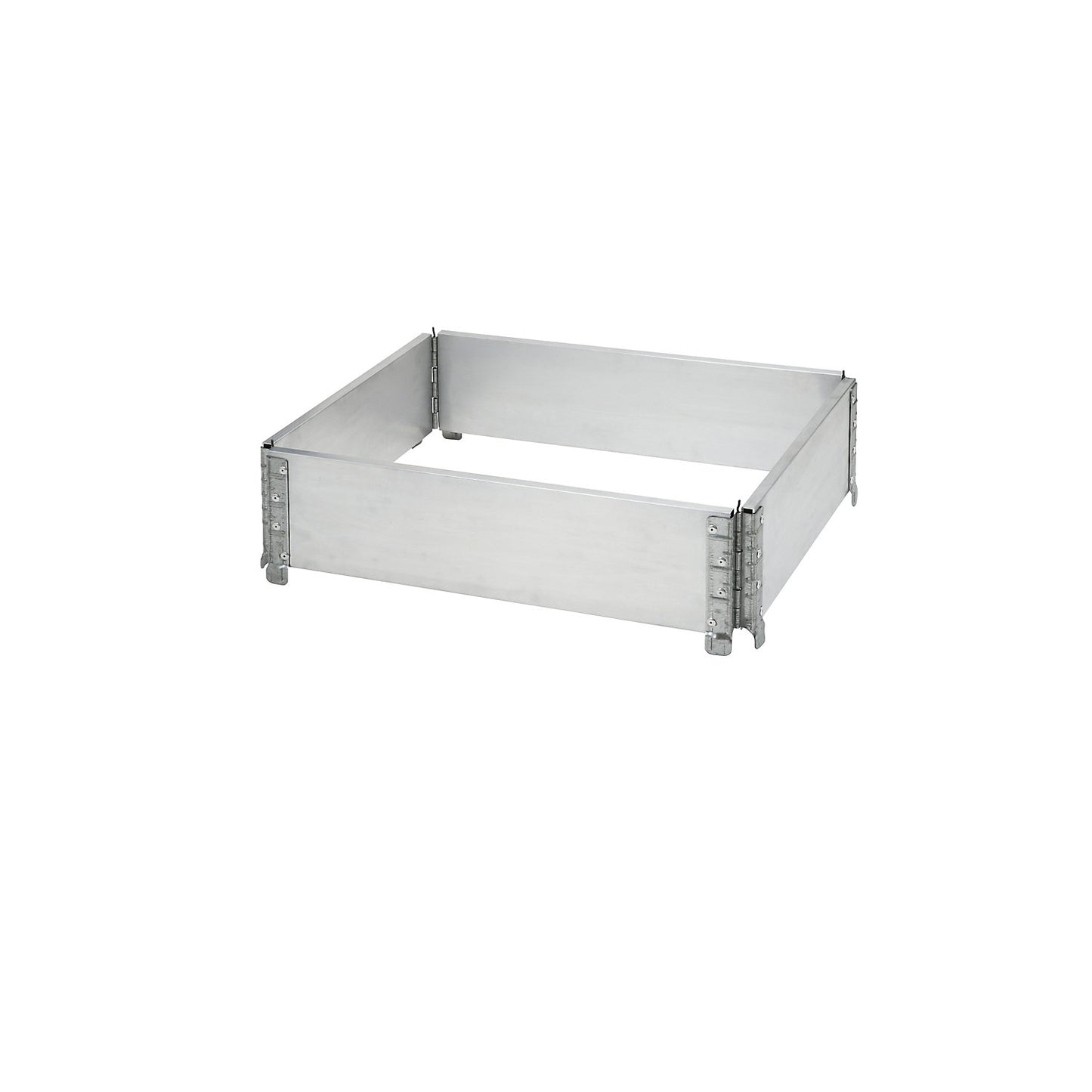 Aluminium stacking frame, with 4 hinges, for pallets 800 x 600 mm, pack of 2.