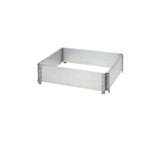Aluminium stacking frame, with 4 hinges, for pallets 800 x 600 mm, pack of 2.