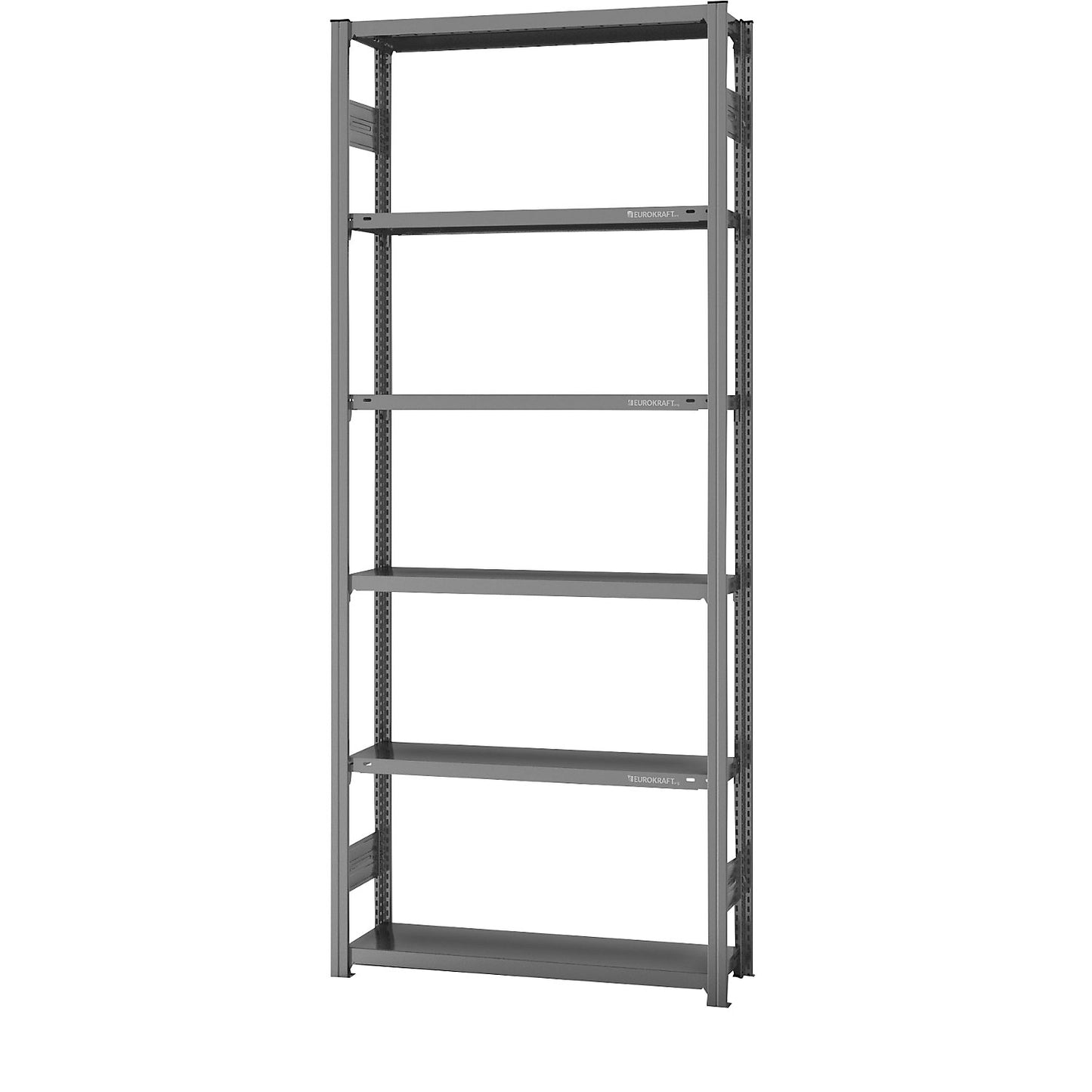 Boltless shelving unit, light duty, double-sided, HxWxD 2500 x 1000 x 300 mm, zinc plated, standard shelf unit.