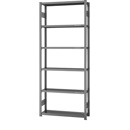 Boltless shelving unit, light duty, double-sided, HxWxD 2500 x 1000 x 300 mm, zinc plated, standard shelf unit.