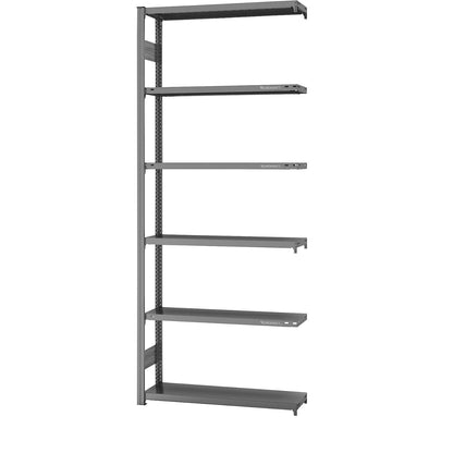 Boltless shelving unit, light duty, double-sided, HxWxD 2500 x 1000 x 300 mm, zinc plated, extension shelf unit.