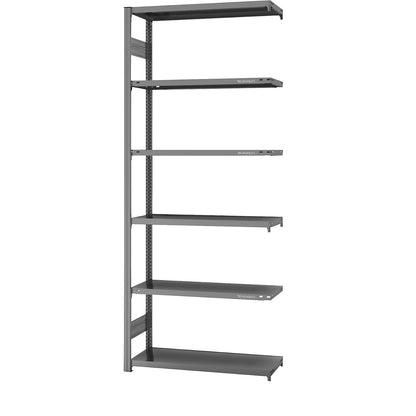 Boltless shelving unit, light duty, double-sided, HxWxD 2500 x 1000 x 400 mm, zinc plated, add-on shelving unit.