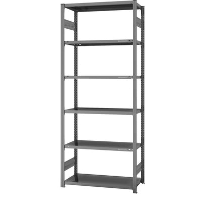 Boltless shelving unit, light duty, double-sided, HxWxD 2500 x 1000 x 500 mm, zinc plated, standard shelf unit.