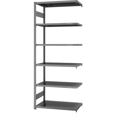 Boltless shelving unit, light duty, double-sided, HxWxD 2500 x 1000 x 600 mm, zinc plated, extension shelf unit.