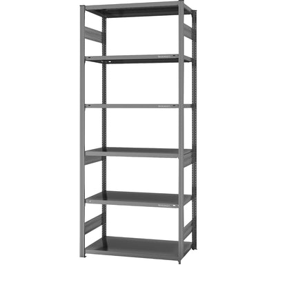 Boltless shelving unit, medium duty, double-sided, HxWxD 2500 x 1000 x 600 mm, zinc plated, standard shelf unit.