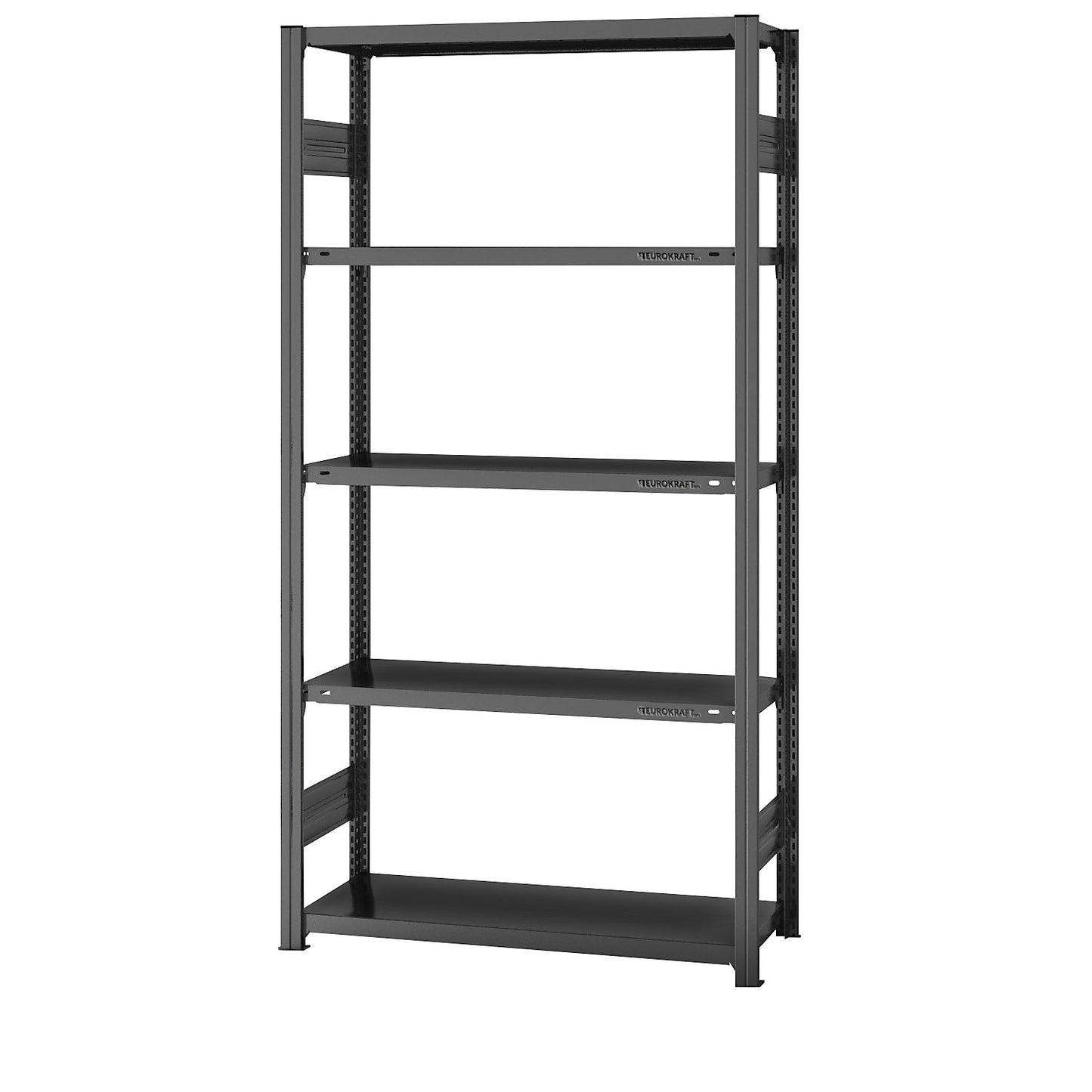 Boltless shelving unit, light duty, double-sided, HxWxD 2000 x 1000 x 400 mm, zinc plated, standard shelf unit.
