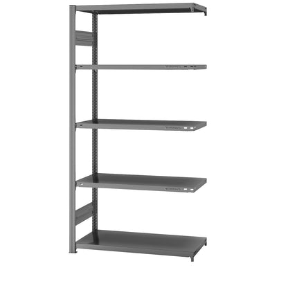 Boltless shelving unit, light duty, double-sided, HxWxD 2000 x 1000 x 500 mm, zinc plated, extension shelf unit.