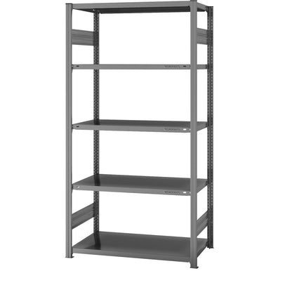 Boltless shelving unit, light duty, double-sided, HxWxD 2000 x 1000 x 600 mm, zinc plated, standard shelf unit.