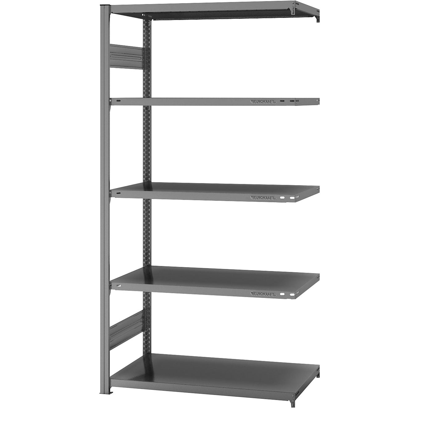 Boltless shelving unit, light duty, double-sided, HxWxD 2000 x 1000 x 600 mm, zinc plated, extension shelf unit.
