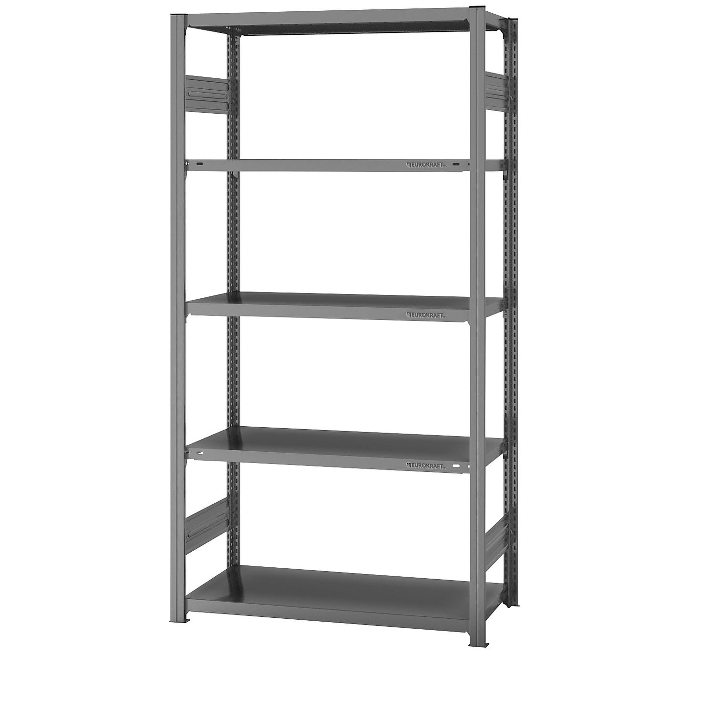 Boltless shelving unit, medium duty, double-sided, HxWxD 2000 x 1000 x 500 mm, zinc plated, standard shelf unit.