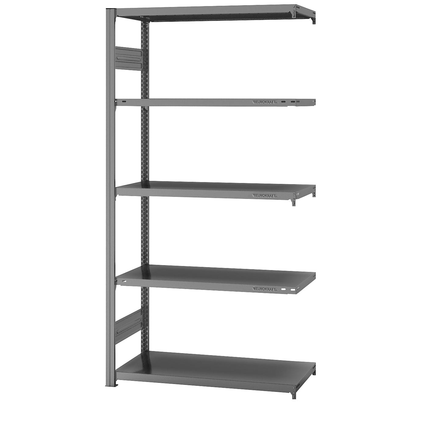 Boltless shelving unit, medium duty, double-sided, HxWxD 2000 x 1000 x 500 mm, zinc plated, extension shelf unit.