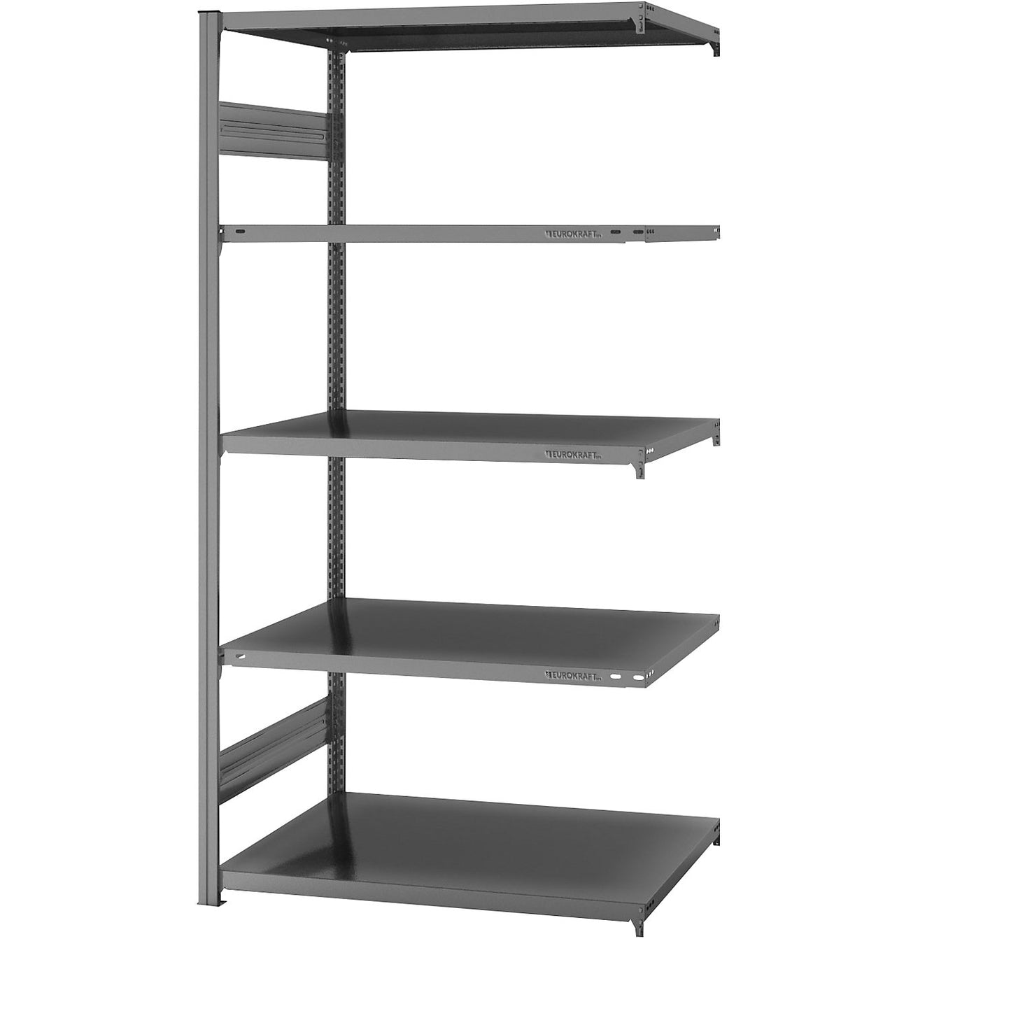 Boltless shelving unit, medium duty, double-sided, HxWxD 2000 x 1000 x 800 mm, zinc plated, extension shelf unit.
