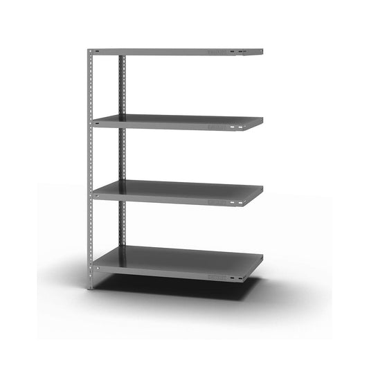 Bolt-together shelving, light duty, double-sided, HxWxD 1500 x 1000 x 600 mm, zinc plated, extension shelf unit.