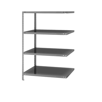 Storage bolt-together shelving, medium-duty, double-sided, HxWxD 1500 x 1000 x 800 mm, zinc plated, extension shelf unit.