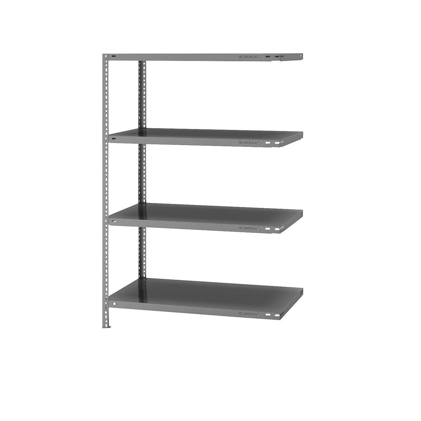 Storage bolt-together shelving, medium-duty, double-sided, HxWxD 1500 x 1000 x 600 mm, zinc plated, extension shelf unit.