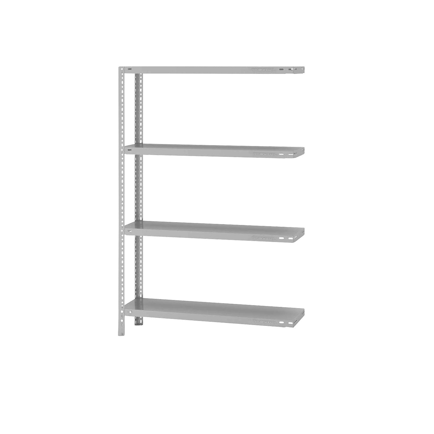 Bolt-together shelving, light duty, double-sided, HxWxD 1500 x 1000 x 300 mm, grey, extension shelf unit.