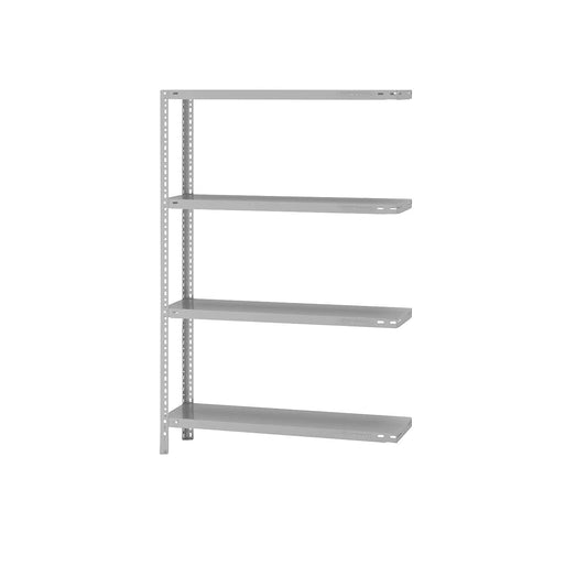 Bolt-together shelving, light duty, double-sided, HxWxD 1500 x 1000 x 300 mm, grey, extension shelf unit.