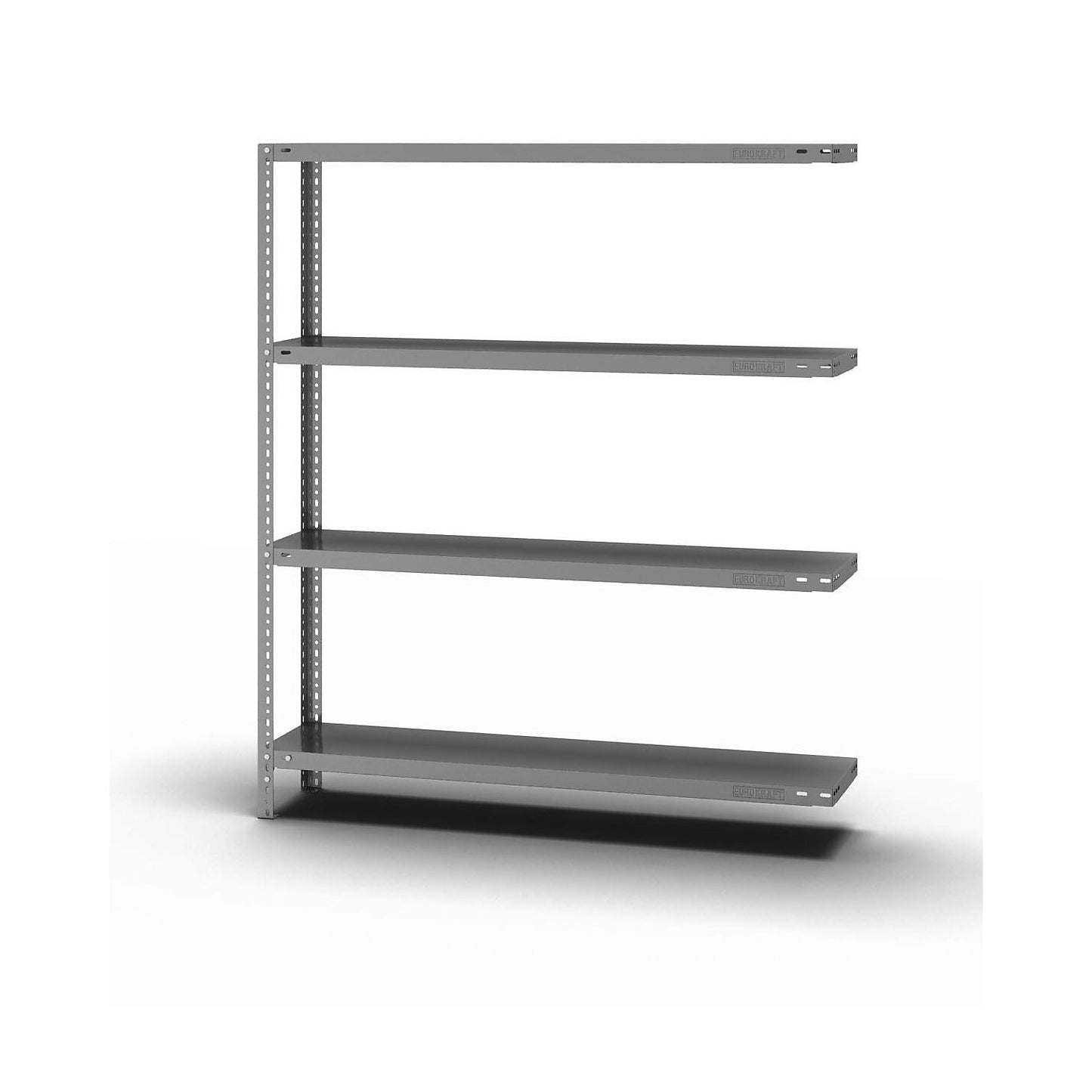 Bolt-together shelving, light duty, double-sided, HxWxD 1500 x 1300 x 300 mm, zinc plated, extension shelf unit.