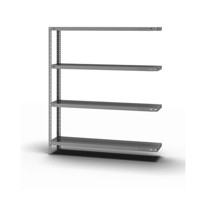 Bolt-together shelving, light duty, double-sided, HxWxD 1500 x 1300 x 300 mm, zinc plated, extension shelf unit.