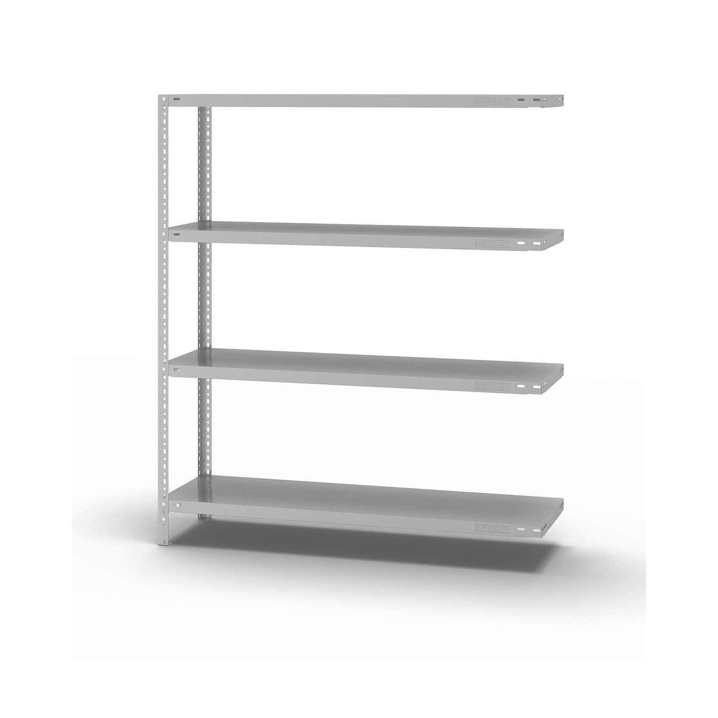 Bolt-together shelving, light duty, double-sided, HxWxD 1500 x 1300 x 400 mm, grey, extension shelf unit.