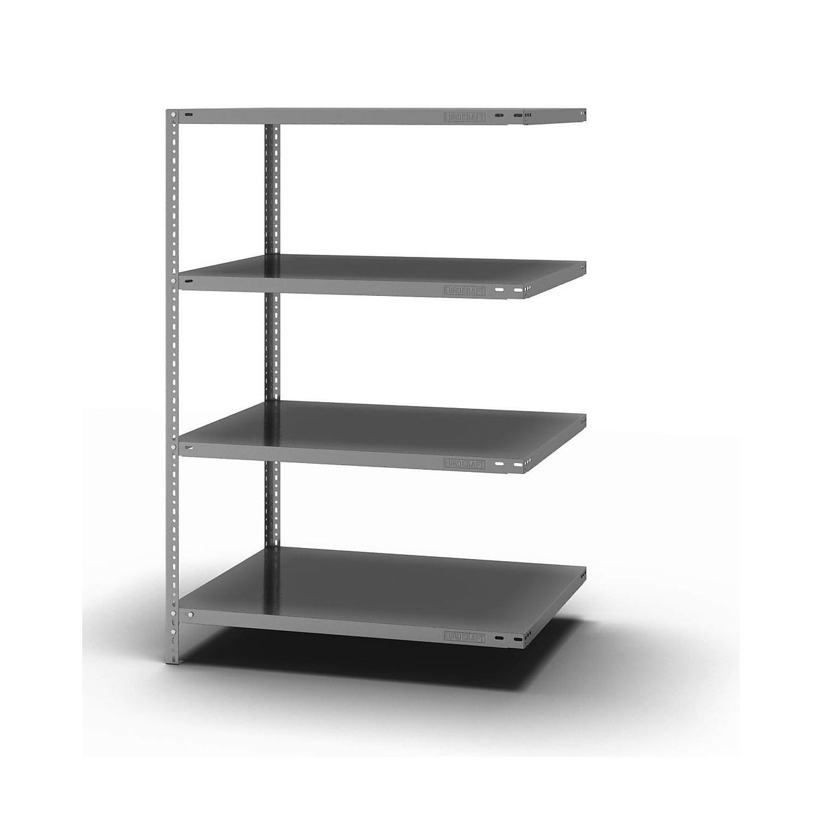 Bolt-together shelving, light duty, double-sided, HxWxD 1500 x 1000 x 800 mm, zinc plated, extension shelf unit.
