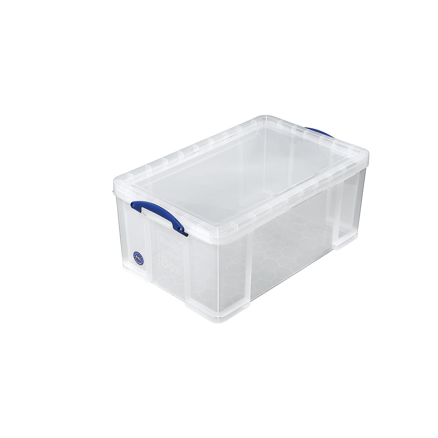 REALLY USEFUL stacking container, with lid, capacity 64 l, LxWxH 710 x 440 x 310 mm.