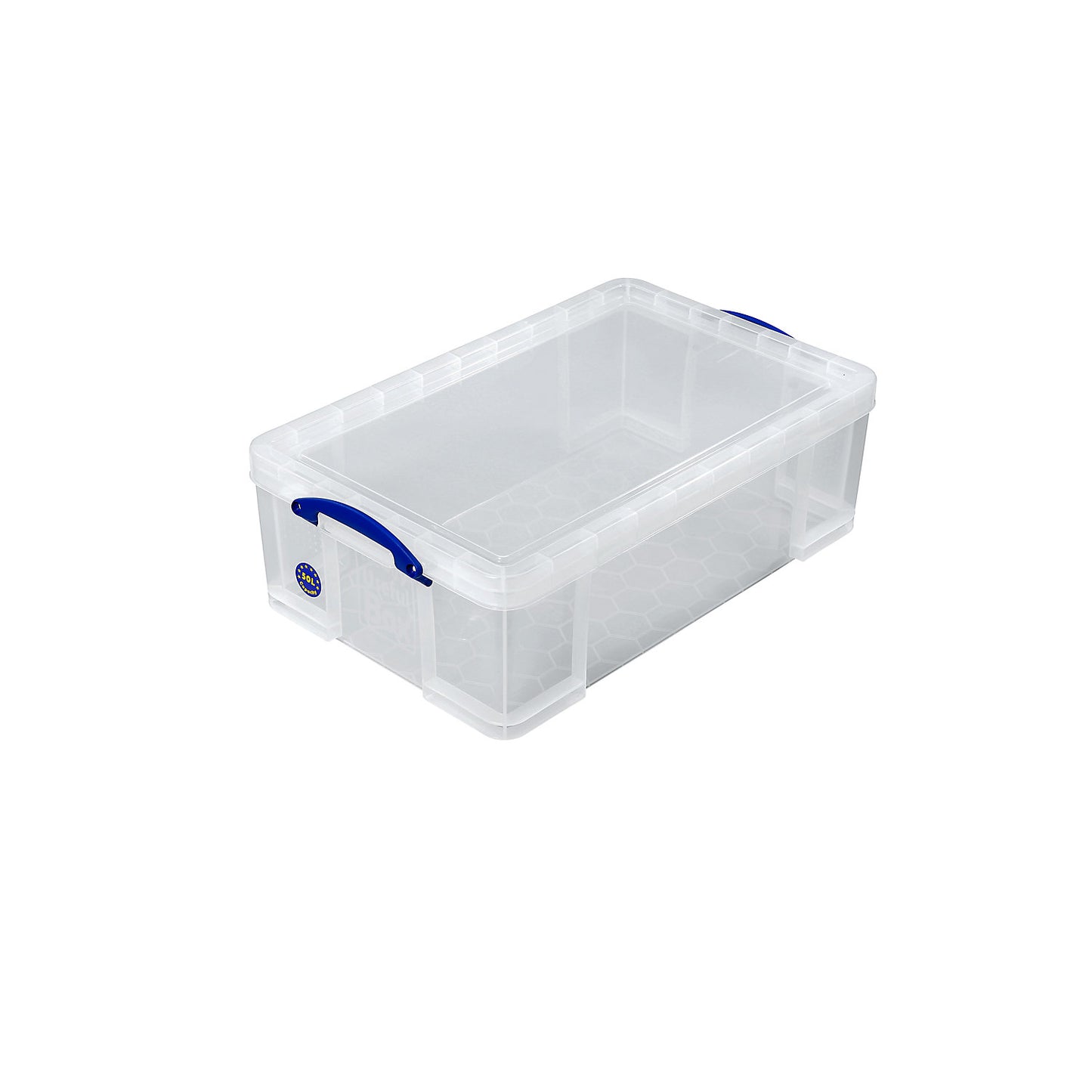 REALLY USEFUL stacking container, with lid, capacity 50 l, LxWxH 710 x 440 x 230 mm.