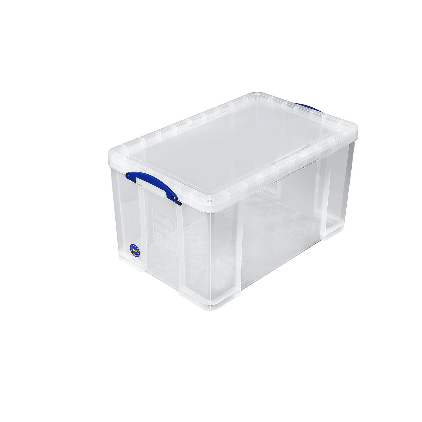 REALLY USEFUL stacking container, with lid, capacity 84 l, LxWxH 710 x 440 x 380 mm.