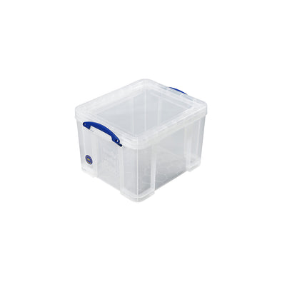 REALLY USEFUL stacking container, with lid, capacity 35 l, LxWxH 480 x 390 x 310 mm.
