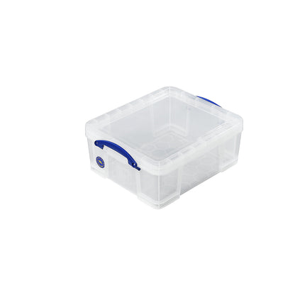 REALLY USEFUL stacking container, with lid, capacity 18 l, LxWxH 480 x 390 x 200 mm, pack of 2.