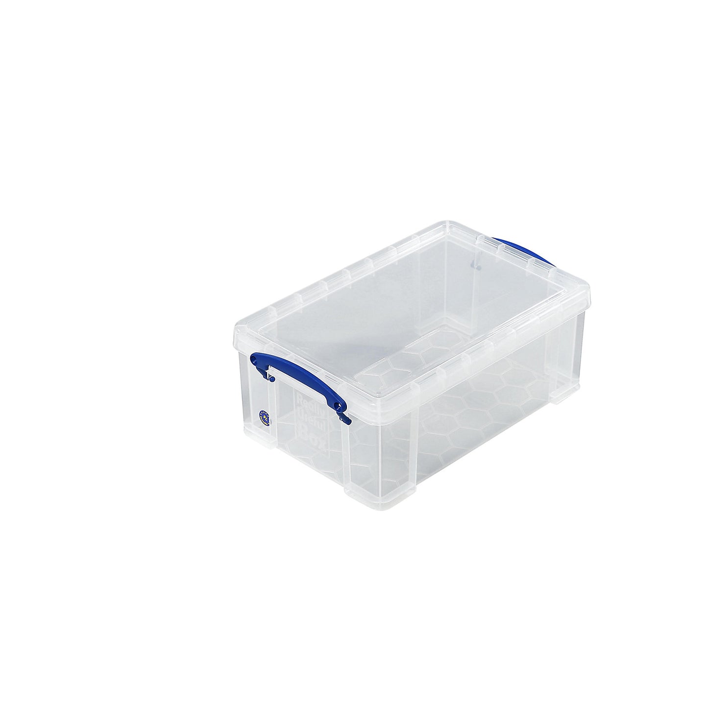 REALLY USEFUL stacking container, with lid, capacity 9 l, LxWxH 395 x 255 x 155 mm, pack of 4.