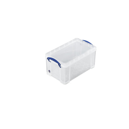REALLY USEFUL stacking container, with lid and front flap, capacity 8 l, LxWxH 340 x 200 x 175 mm, pack of 4.