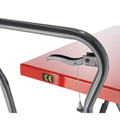 Lifting platform trolley, lifting range 390 - 910 mm, max. load 500 kg.