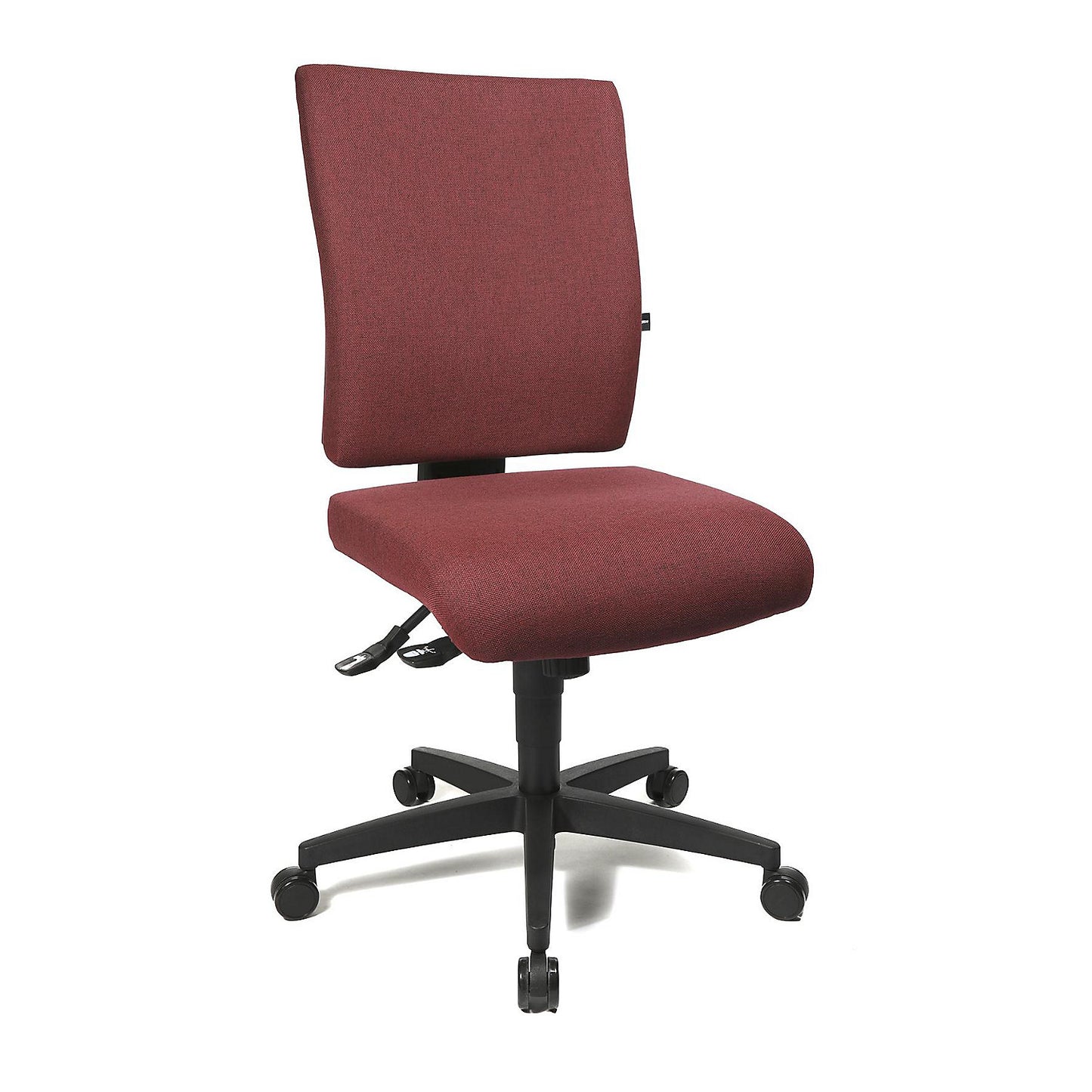 COMFORT office swivel chair, height adjustable back rest, bordeaux cover.