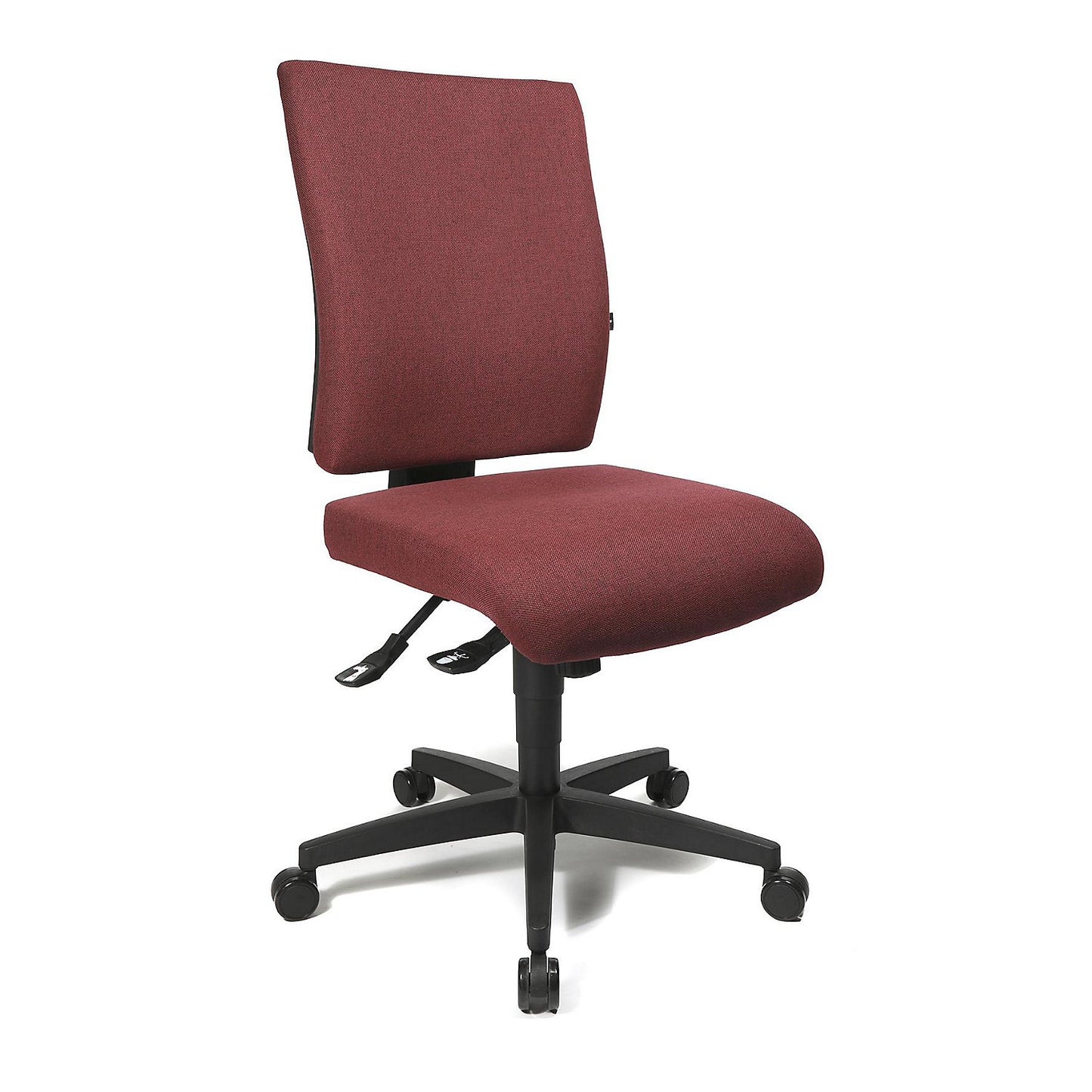COMFORT office swivel chair, height adjustable back rest, bordeaux cover.